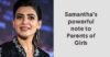 Samantha Urges Parents To Spend In Girl’s Education Instead Of Marriage In A Powerful Note RVCJ Media