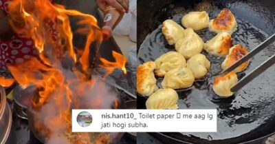Street Vendor Cooks Fire Momos, Foodies Say “Momos Ko To Baksh Do, Sabji Bana Di Uski”