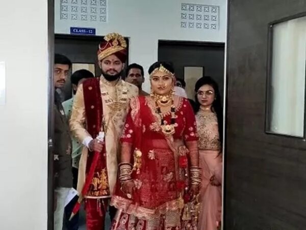 Bride Gives Exam In Wedding Dress Right Before Shaadi, Netizens Call It Publicity Stunt & Drama - RVCJ Media