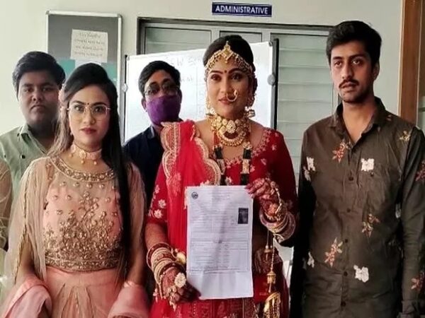 Bride Gives Exam In Wedding Dress Right Before Shaadi, Netizens Call It Publicity Stunt & Drama - RVCJ Media