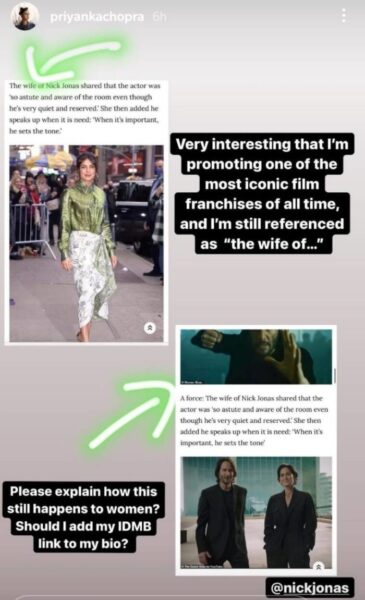 Publication Addresses Priyanka Chopra As ‘Wife Of Nick Jonas’ & Not With Her Name, PeeCee Reacts - RVCJ Media