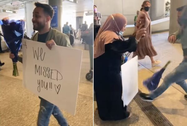 Man Goes To Welcome Mother With Flowers & ‘Miss You’ Placard, Gets Beaten With Slippers - RVCJ Media