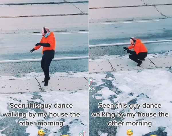 Man’s Impromptu Dance Moves While Walking Down The Road Go Viral For All The Awesome Reasons