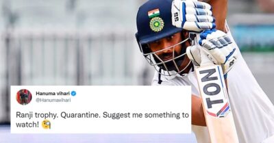 Hanuma Vihari Asked What To Watch In Quarantine, Fan Gave An Epic Response RVCJ Media