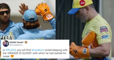 Fans Discuss Why MS Dhoni Is Seen Wearing His Vintage Orange Gloves Again In IPL 2022 RVCJ Media