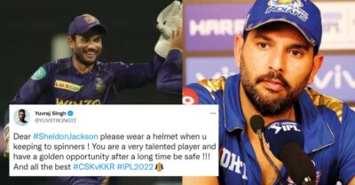 Yuvraj Requests Sheldon Jackson To Wear A Helmet While Keeping, The Wicketkeeper Responds RVCJ Media