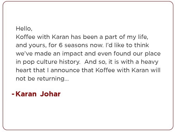 Twitter Floods With Memes As Karan Johar Announces ‘Koffee With Karan’ Will Not Return - RVCJ Media