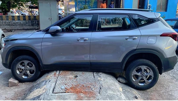 Car Gets Stuck On Speed-Breaker In MP, Owner Satirically Lauds Engineer, Pic Goes Viral - RVCJ Media