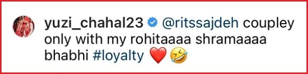 Rohit’s Wife Ritika Trolls Yuzi & Shardul For ‘Couple’ Pic, Chahal & Shardul Give Epic Response - RVCJ Media