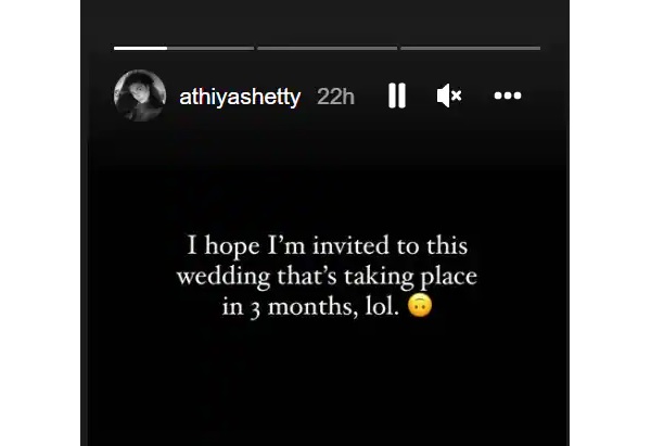 After Suniel Shetty, Athiya Shetty Breaks Silence On Her Marriage With KL Rahul - RVCJ Media