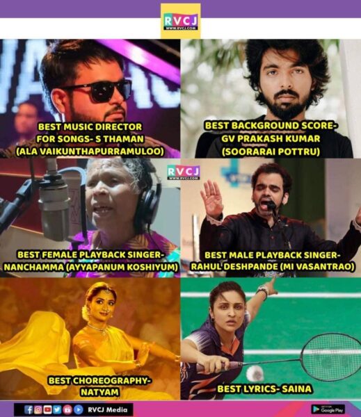 68th National Film Awards Winners List Is Here, Suriya’s Soorarai Pottru Shines RVCJ Media