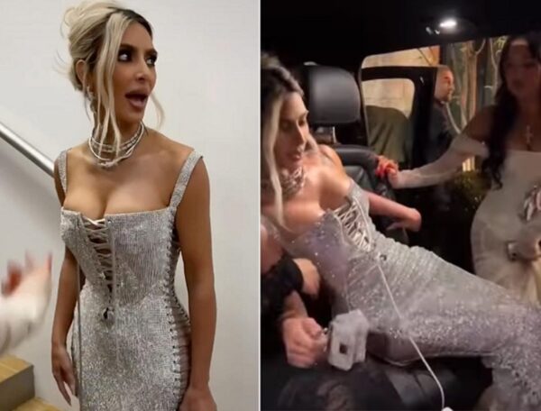 Kim Kardashian Wears So Tight Dress That She Can’t Walk, Climb Stairs Or Sit In Car, Fans Go WTF - RVCJ Media