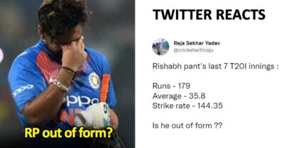Twitter Reacts To Rishabh Pant’s Exclusion From India Playing XI In The T20I Cricket RVCJ Media