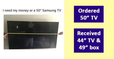 Customer Orders 50-Inch TV & Finds Out It Is Just 44-Inch When Measured But There’s A Big Twist RVCJ Media
