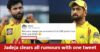Ravindra Jadeja Clears All The Doubts Of His Association With Dhoni & CSK With Just One Tweet RVCJ Media