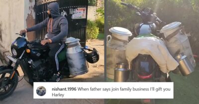 Man Selling Milk On Harley Davidson Makes Netizens Go Crazy, See Viral Video RVCJ Media