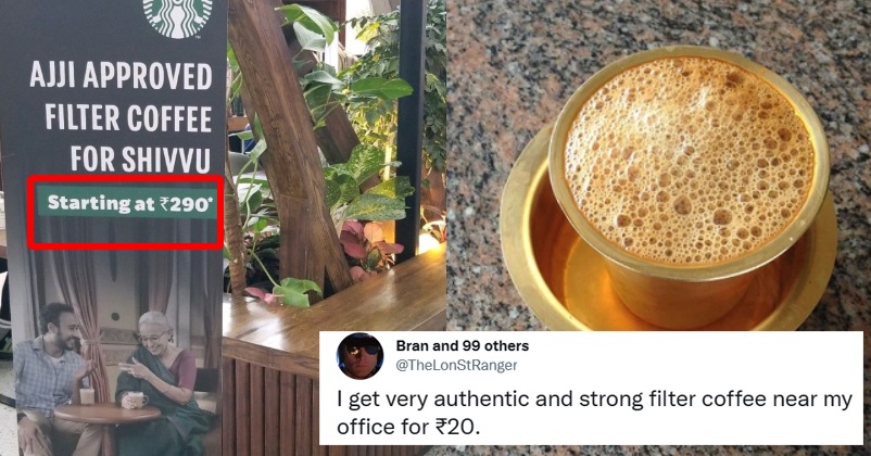Starbucks Is Selling Filter Coffee For Rs 290+ Taxes, Twitter Rips Apart The Brand