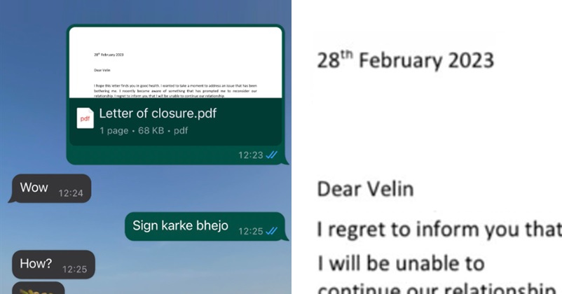 Guy Writes “Letter Of Closure” To Himself On Girlfriend’s Behalf For Break-Up, It Goes Viral RVCJ Media