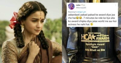 “Cameo Ke Liye Award?” Netizens Troll Alia Bhatt For Getting Hollywood Award For RRR RVCJ Media