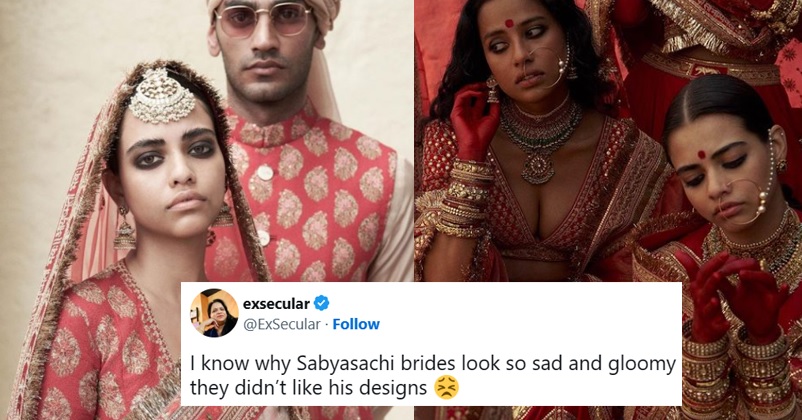 Sabyasachi Comes Up With New Collection But It’s Sad Expression Of Models That Catch Attention