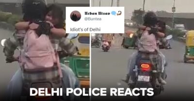 Delhi Traffic Police Got Slammed For Its Response To The Couple’s PDA On A Moving Bike RVCJ Media