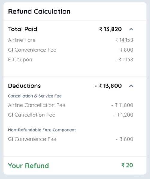 Man Books Flight Ticket For ₹13,820 & Gets Only ₹20 Refund When Cancelled, Twitter Cracks Up RVCJ Media