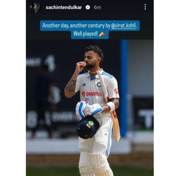 Sachin Tendulkar Heaps Massive Praises For Virat Kohli After His 76th International Century RVCJ Media