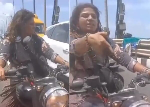 Watch- Girl Without Helmet Rides Two-Wheeler On Sea Link & Badly Abuses Cops When Stopped RVCJ Media