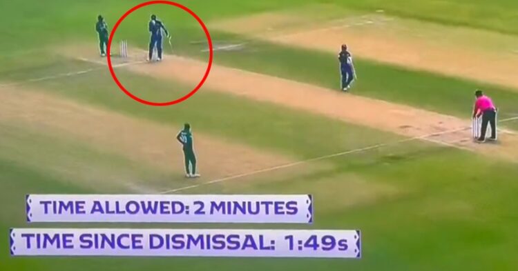 Angelo Mathews Gives Proof That The 4Th Umpire’s Claim Over Timed-Out Was Wrong 1 Angelo Mathews Reacts To Sri Lankan & Bangladeshi Players Not Shaking Hands After The Match