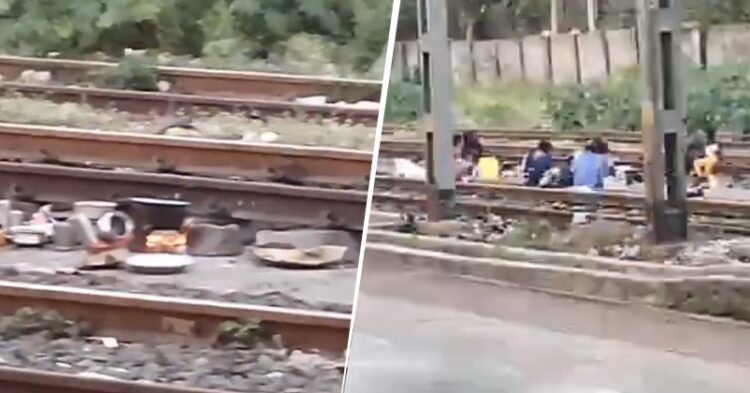 People Cook Food On Railway Tracks In Mumbai, Indian Railways Reacts After Video Goes Viral 1 People Cook Food On Railway Tracks In Mumbai, Indian Railways Reacts After Video Goes Viral