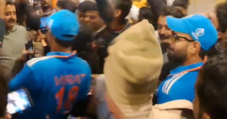 Virat Kohli’s Doppelganger Spotted Wearing Indian Jersey In Ayodhya, Mobbed By Fans