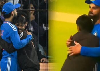 Fan Breaches Security To Meet Virat Kohli, Hugs Him & Touches His Feet Before Getting Arrested