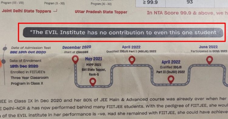 Fiitjee Mocked Ex-Student For Leaving It &Amp; Joining Another Institute, Faced Severe Backlash 1 FIITJEE Mocked Ex-Student For Leaving It & Joining Another Institute, Faced Severe Backlash - RVCJ Media