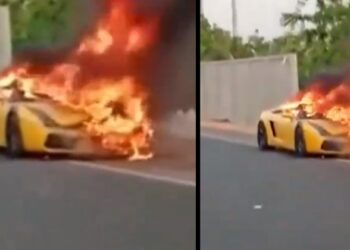 Lamborghini Worth Rs.1 Crore Set On Fire In Hyderabad Over Money Dispute Between Two People