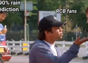 Fans Have A Field Day With Hilarious Memes Amidst Report Of Heavy Rainfall During RCB-CSK Clash