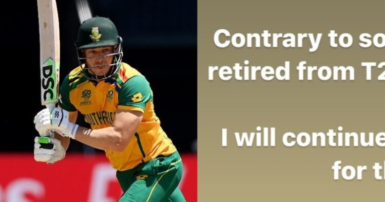 David Miller Quashes Retirement Rumours With Instagram Post, Says “The Best Is Yet To Come” 1 David Miller Quashes Retirement Rumours With Instagram Post, Says “The Best Is Yet To Come”