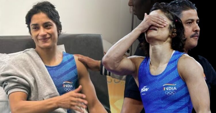 Heartbroken Vinesh Phogat Retires From Wrestling After Olympics Disqualification 1 Vinesh Phogat Disqualified In Olympics For Being Overweight, PM Modi & B-Town Celebs Show Support