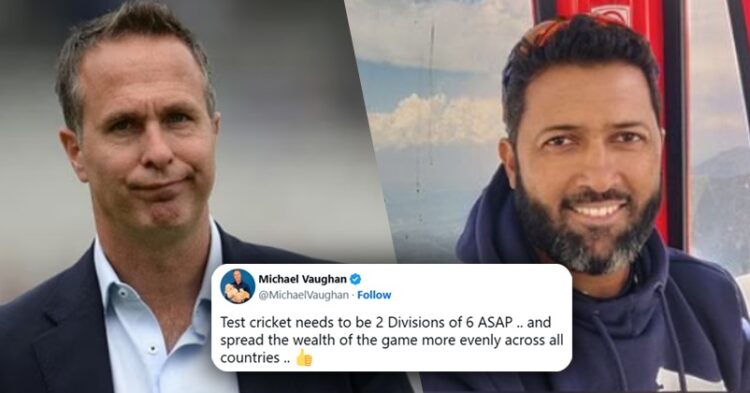 “Timing Is Everything,” Wasim Jaffer Trolls Michael Vaughan For His Tweet On Test Division