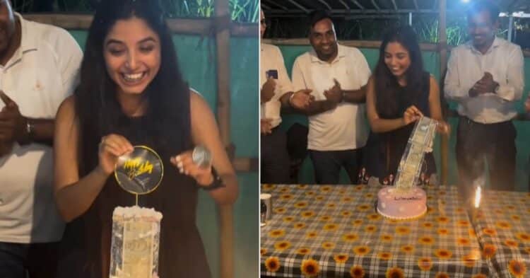Friends Hide Rs 500 Notes Worth Rs 14,500 On Cake, Birthday Girl’s Reaction Has Gone Viral 1 Friends Hide Rs 500 Notes Worth Rs 14,500 On Cake, Birthday Girl’s Reaction Has Gone Viral