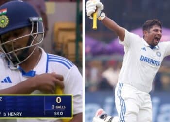 Sarfaraz Khan Scripts History, Becomes 3rd Indian Batter To Score Duck & 150 In Same Test Match