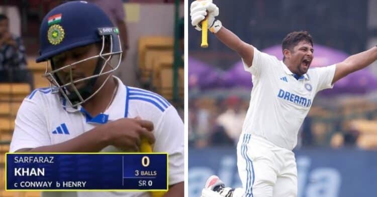Sarfaraz Khan Scripts History, Becomes 3rd Indian Batter To Score Duck & 150 In Same Test Match