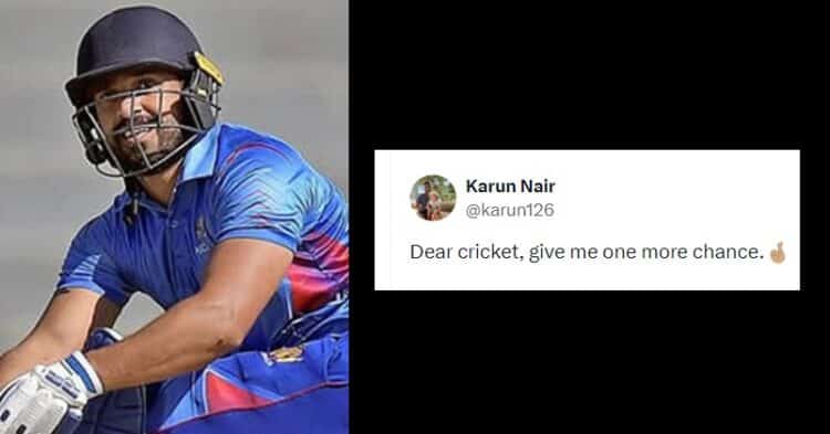 Karun Nair’s Old Tweet Goes Viral As He Draws Selectors’ Attention After His 5Th Ton In Vh Trophy 1 Karun Nair’s Old Tweet Goes Viral As He Draws Selectors’ Attention After His 5th Ton In VH Trophy