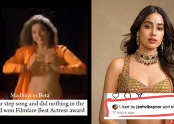 Janhvi Kapoor Stirs Controversy By Liking A Reel Praising Sridevi And Insulting Madhuri Dixit