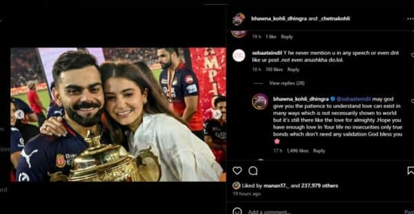 “We Cried With You….,” Virat Kohli’s Sister Bhawna’s Response To A Troll Goes Viral - RVCJ Media