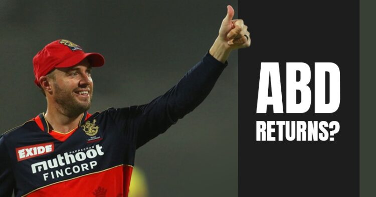Ab De Villiers Shares A Big Update On His Comeback In Ipl, “My Heart Is With Rcb” 1 AB De Villiers Shares A Big Update On His Comeback In IPL, “My Heart Is With RCB”