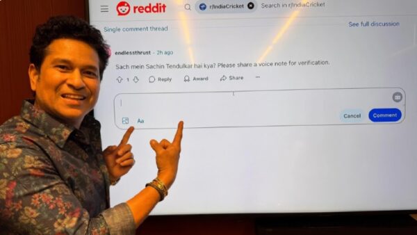 “Abhi Aadhaar Bheju Kya?” Sachin Tendulkar’s Funny Response On Reddit AMA Goes Viral - RVCJ Media