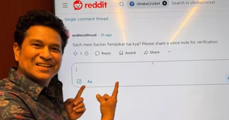 “Abhi Aadhaar Bheju Kya?” Sachin Tendulkar’s Funny Response On Reddit Ama Goes Viral 1 “Abhi Aadhaar Bheju Kya?” Sachin Tendulkar’s Funny Response On Reddit AMA Goes Viral