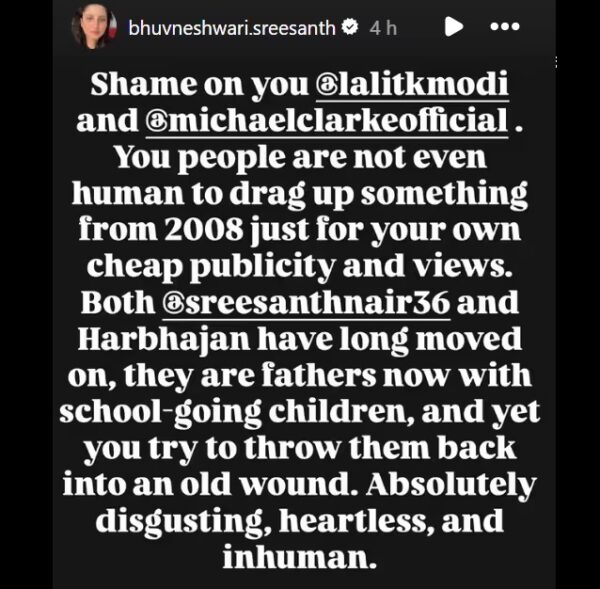 Sreesanth’s Wife Bhuvneshwari Blasts Lalit Modi, Michael Clarke Over Old Video, “Shame On You” - RVCJ Media
