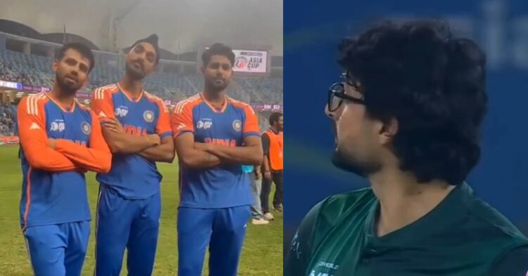 Watch- Indian Players Took Perfect Revenge From Abrar Ahmed By Trolling Him In His Style 1 Asia Cup 2025 Final Ends In Drama As India Refuses Trophy From PCB Chief Mohsin Naqvi