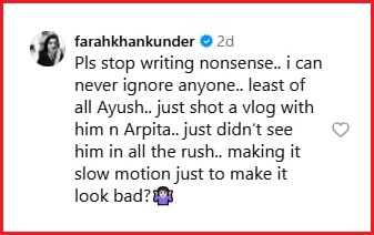 “Nonsense,” Farah Khan Finally Breaks Silence On Ignoring Aayush Sharma In Viral Video - RVCJ Media